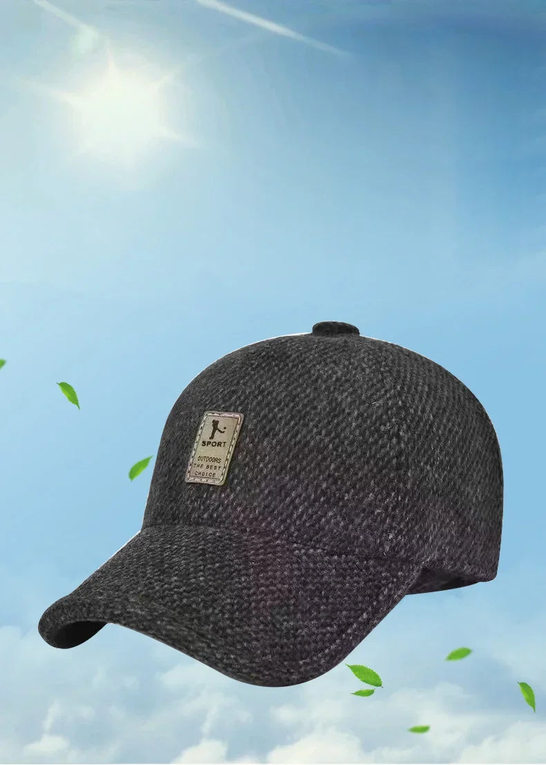 Cotton Hat Men's Hat Autumn And Winter Middle-Aged Dad Cloth Hat Single Old Man Windshield Baseball Hat Sun Hat