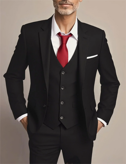 Men's suit 3-piece jacket vest pants size XS-XXXL casual fashion single-breasted jacket wedding party elegant and stylish
