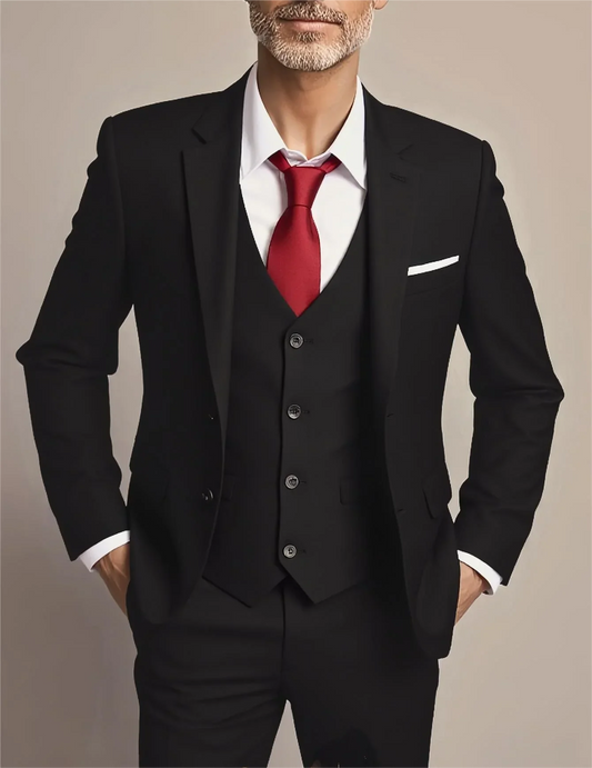 Men's suit 3-piece jacket vest pants size XS-XXXL casual fashion single-breasted jacket wedding party elegant and stylish