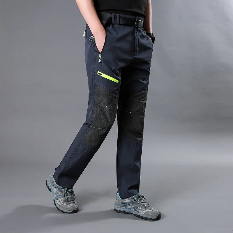 Free Belt Outdoor Cargo Pants Men Hiking Camping Quick Dry Pant Waterproof Elastic Spring Summer Climbing Trekking Trousers