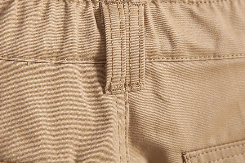 Men's Large Size Loose Casual Shorts Fashion Trendy Versatile Cotton Shorts Elastic Waist Summer Work Shorts