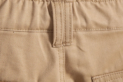 Men's Large Size Loose Casual Shorts Fashion Trendy Versatile Cotton Shorts Elastic Waist Summer Work Shorts