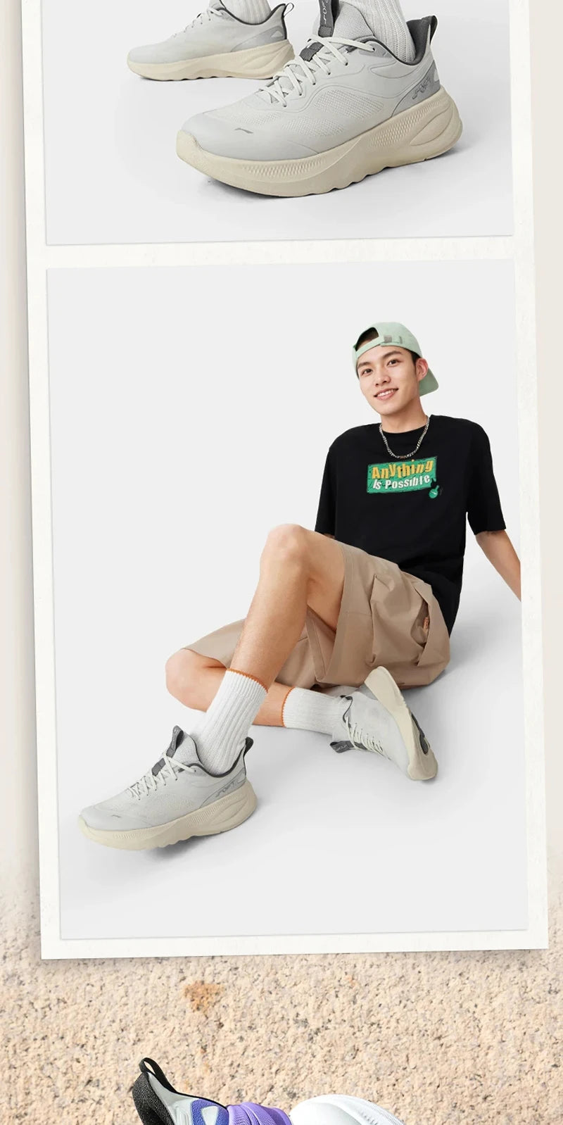 Men's SOFT GO 2 V4 Lifestyle Shoes COMFOAM Cushion Comfortable Breathable LiNing Stylish Casual Sneakers AGLV091
