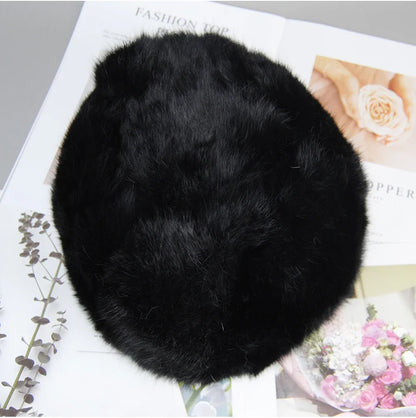 2026  Unisex Winter Russian Outdoor 100% Genuine Rabbit Fur Caps Warm Real Rabbit Fur Bomber Hat Natural Quality Rabbit Fur Hats