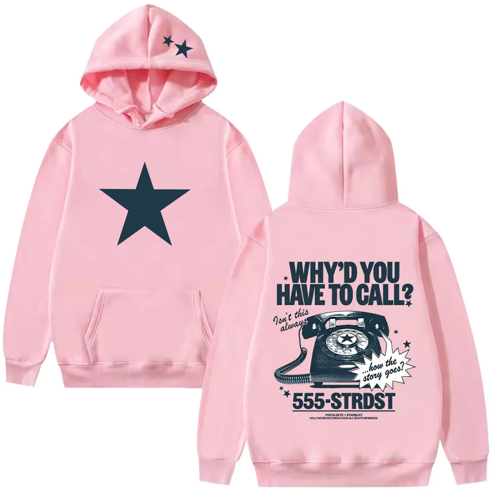 Freya Skye Wyhtc Hoodie Vintage Cartoon Print Hoodies Women Men Casual Long Sleeve Hooded Sweatshirts High Street Y2K Streetwear