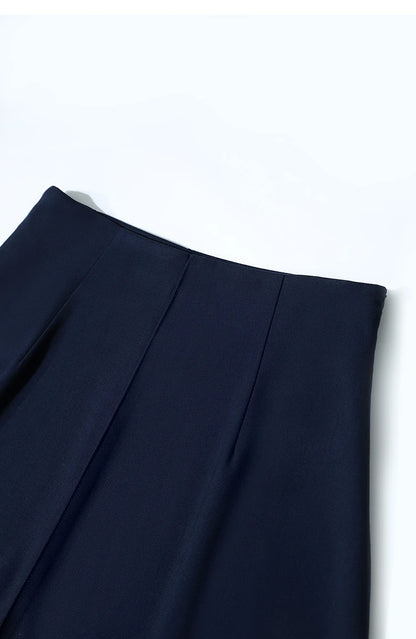 Women's Skirt 2025 Spring New Minimalist Solid Color Loose Skirts For Women Medium To Long Versatile A-shaped Skirt12524019