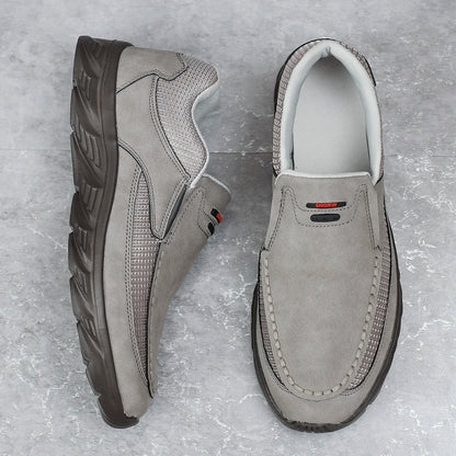 Men Leather Casual Shoes Breathable Loafers Men Sneakers 2024 New Male Comfortable Leather Flat Footwear Sneakers Men Shoes