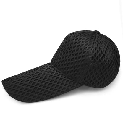 Large Head Man Outdoor Fishing 14cm Long Peak Big Size Sun Hat Oversize Trucker Cap Plus Size Mesh Baseball Caps  60-63cm