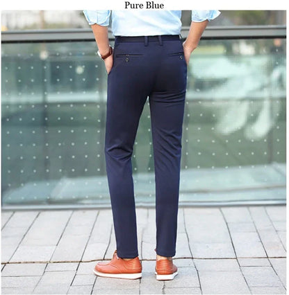 Black Suit Pants for Men Spring and Autumn Stretchy and Non-Ironing Office Trousers Slim Fit Formal Pants for Men Dress Pants