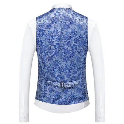 26 Colors Men's Suit Vest Single-breasted V-neck Vests Jacket Men Wedding Party Waistcoat Red Blue Green White Pink