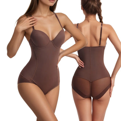 Women Shapewear Bodysuit Steel Boned Corset Tummy Control Slimming Body Shaper