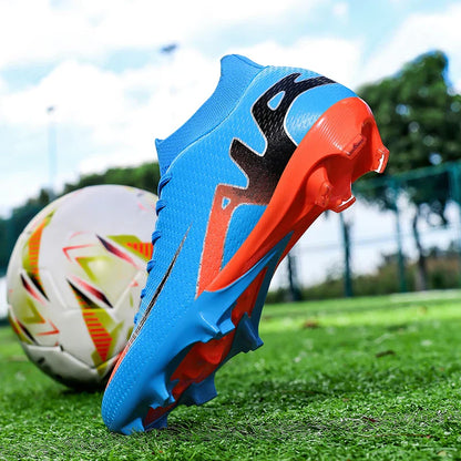 New Men Football Boots Cleats High-top Sneakers High-quality Non-Slip Indoor Soccer Shoes Futsal Grass Match Hot-selling Outdoor