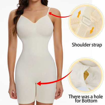 Sexy Backless Bodysuits Full Body Shaper Tummy Control Waist Trainer Slimming Sheath Butt Lifter Push Up Thigh Slimmer Shapewear
