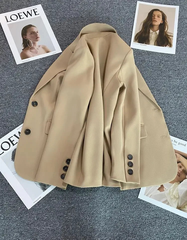 New Spring Suit 2025 Suit Jacket for Women with Small Temperament and High-end Feel Loose Casual Chic Elegant Fashion Coat Top