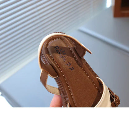 Summer Quick-Dry Children’s Sandals for Girls Non-Slip Soft Sole Toddler Flats Shoes  Princess Style Shoes Party School Elegant
