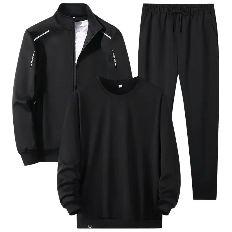8XL Men's Tracksuits Unisex Jogging Suit Fashion Brand 3 Pieces Set Tracksuit Mens Spring Autumn Fashion Hoodies Sweatpants