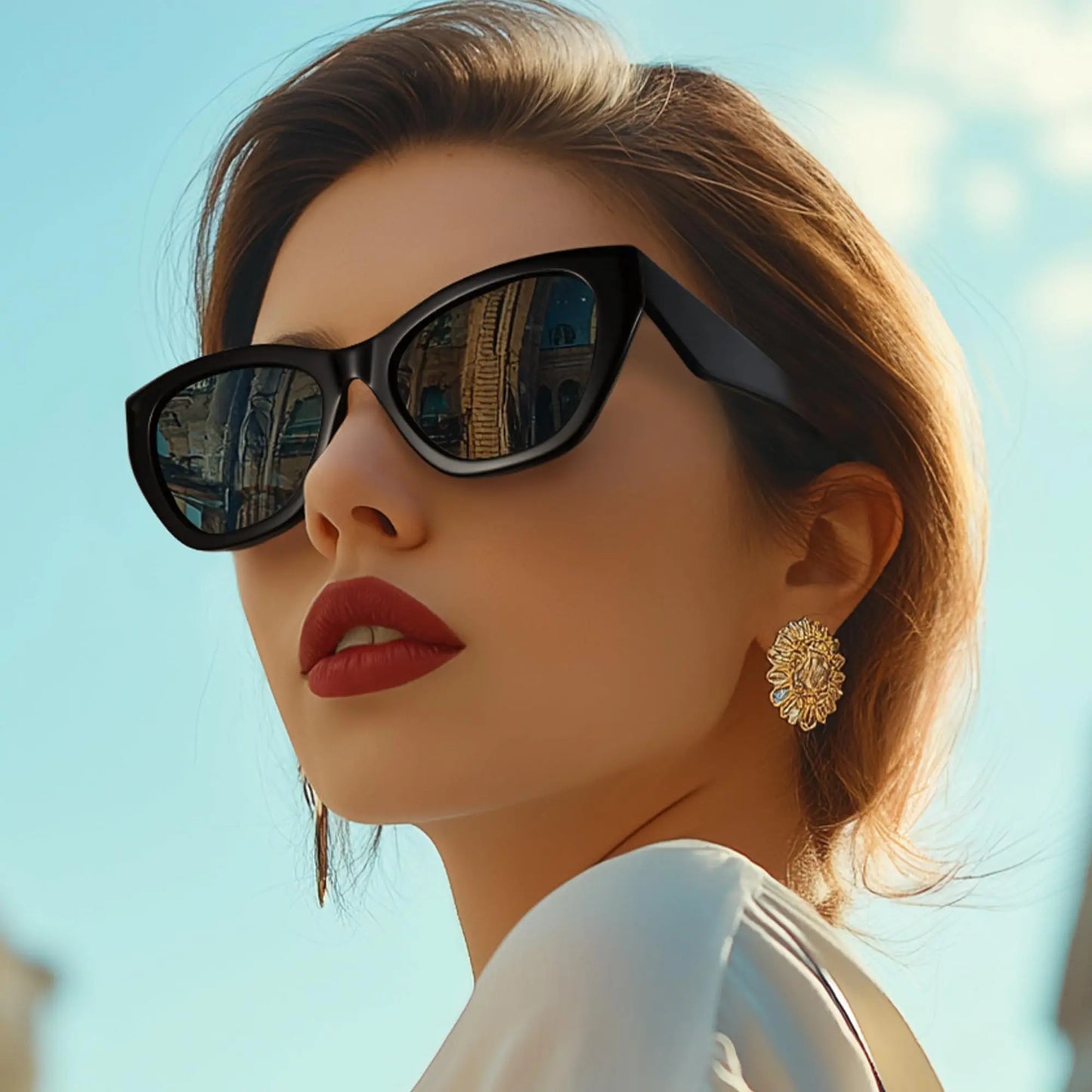Square Acetate Polarized Sunglasses 2026 New Women Thick Frame UV400 Protection Sun Glasses for Ladies Shopping Gift