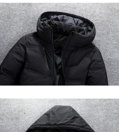'-20 Degree Down Jacket Male Winter Parkas Men White Duck Down Jacket Hooded Outdoor Thick Warm Padded Snow Coat Oversize M-4XL