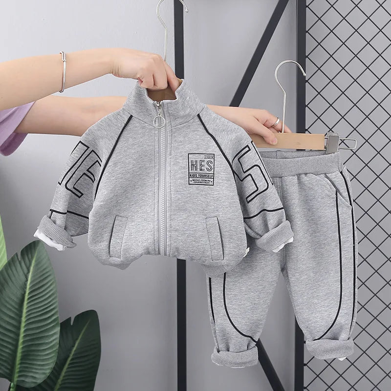 New Spring Autumn Baby Clothes Suit Children Boys Jacket Pants 2Pcs/Sets Kids Girls Clothing Infant Costume Toddler Tracksuits
