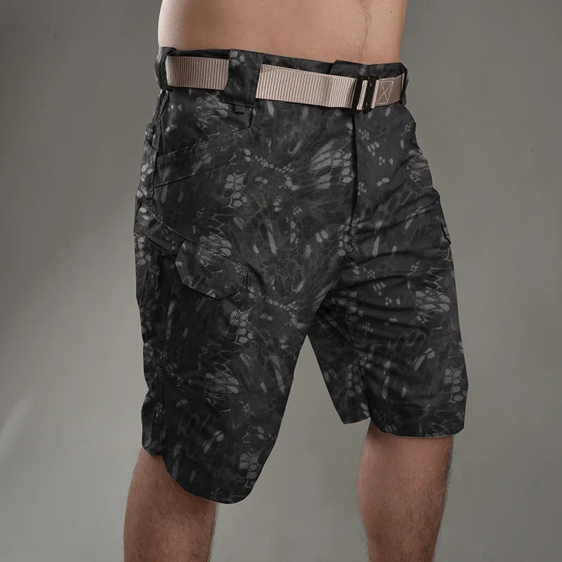 Summer Outdoor Tactical Cargo Shorts for Men - Waterproof, Multi-Pocket, Plus Size Hiking and Camping Urban Shorts
