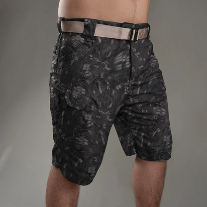 Summer Outdoor Tactical Cargo Shorts for Men - Waterproof, Multi-Pocket, Plus Size Hiking and Camping Urban Shorts