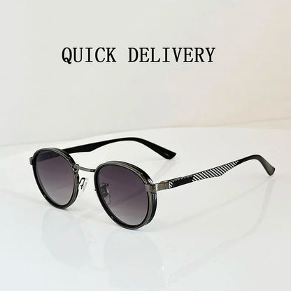 Fashion Oval Sunglasses For Men Luxury Retro Glasses Vintage Sunglasses Women Trendy And Fashionable Gafas De Sol Hombre Okulary