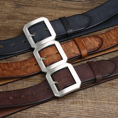 3.8CM Thick Cowhide Genuine Leather Casual Jeans Belt Men High Quality Stainless Steel Buckle Luxury Male Strap Cowboy Cintos
