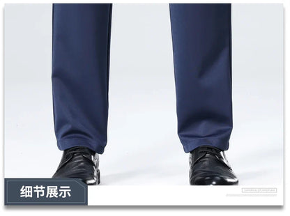 Men Suit Pants Light Thin Elastic Slim Fit Dress Pants Business Solid Casual Straight Leg Trouser Men Clothing Oversize 29-42