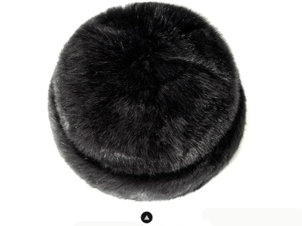 Thick Warm Winter Hats for Men Classic Faux Fur Russian Hat Male Snow Ski Earflap Cap Bomber Hat Dad Father Russian Cap