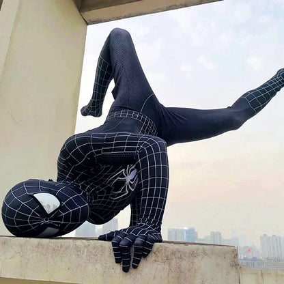 Toby Black Spider Man Costume Spider Man Cosplay Costume Black Spider Man Tight Zentai Bodysuit Carnival Superhero party suit