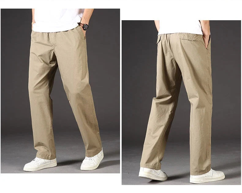 95%Cotton Men's Cargo Pants Summer Work Wear Spring New In Large Size Casual Climbing Joggers Sweatpants Hombre Autumn Trousers