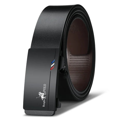 Black Belt Men, Genuine Leather Dress Designer Belts for men, Fashion Slide Ratchet Click Casual Mens Belt for Jeans