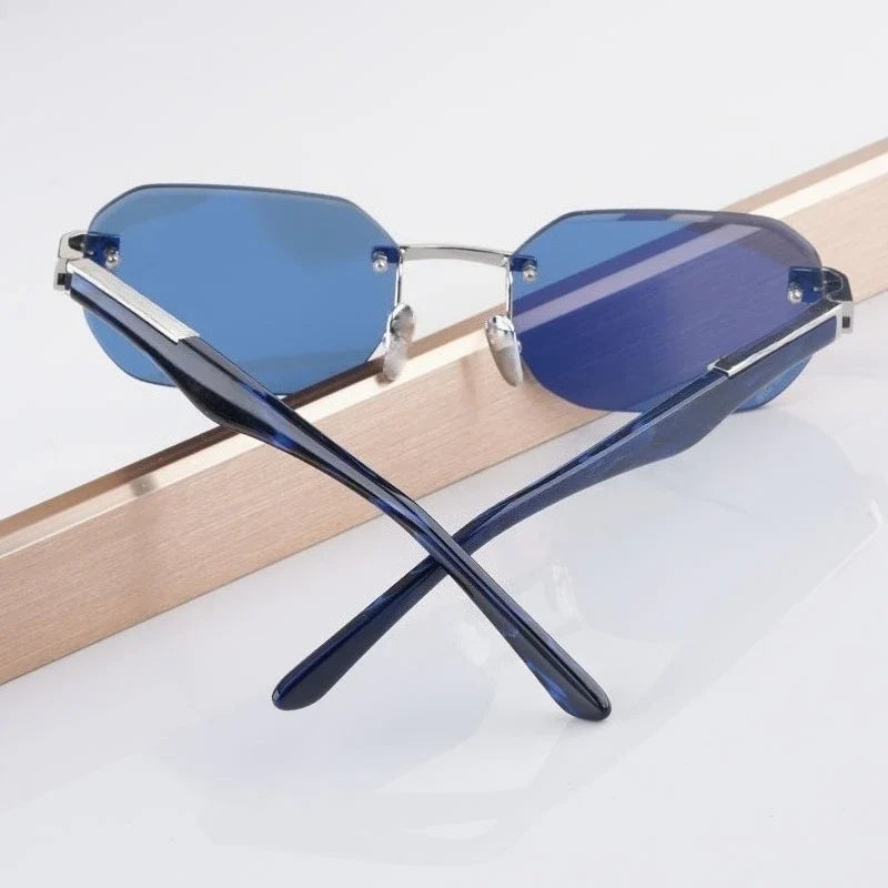 Boundless Germany Designer Sunglasses Square Men Women Alloy Acetate Luxury Brand Trendy Classical Diamond Cutting UV400 Gafas