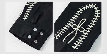 Non Stock Bolero Men's Rockabilly Jacket in Black Vintage-Inspired Western Embroidery Outerwear