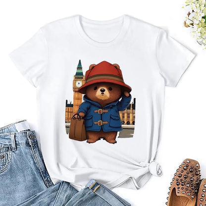 Paddington Bear in London T-shirt summer clothes hippie clothes T-shirts for Women  shirts women