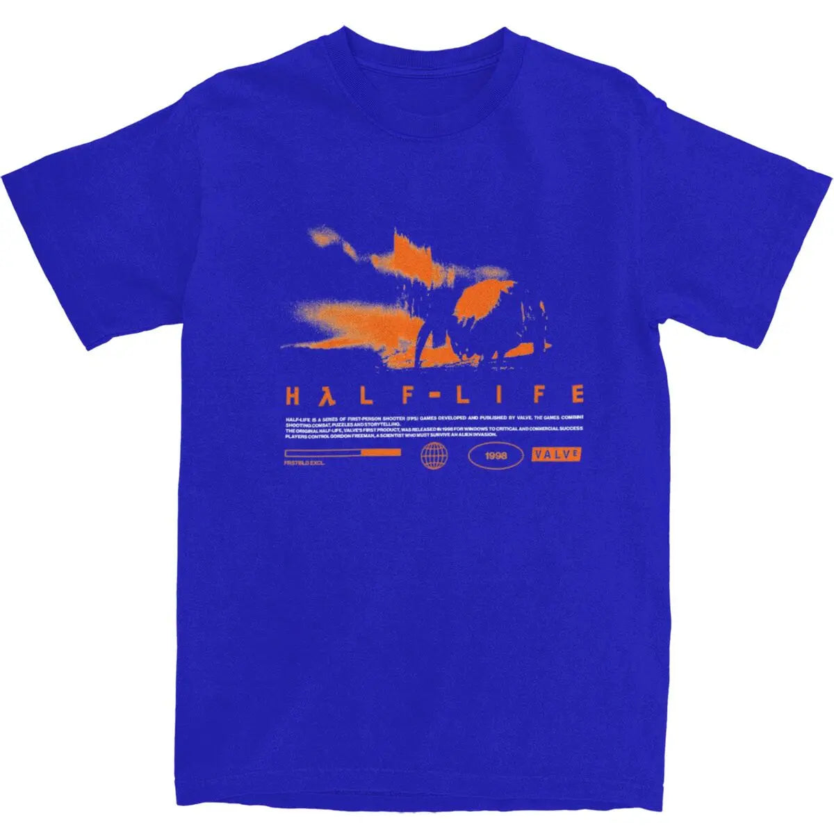 Men T Shirt Videogames HALFS LIFES V3 T-Shirts Trendy Cool Summer Tees Funny Print Pure Cotton Tops Plus Size 5XL