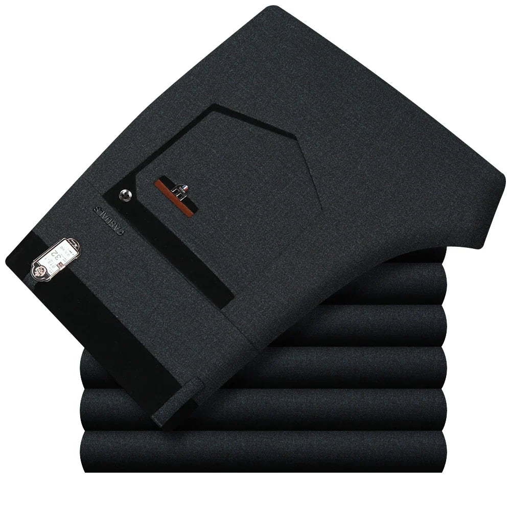 Mens Suit Pants Summer Thin Men Dress Pants Straight Business Office Mens Formal Pants Big Size Classic Trousers Male