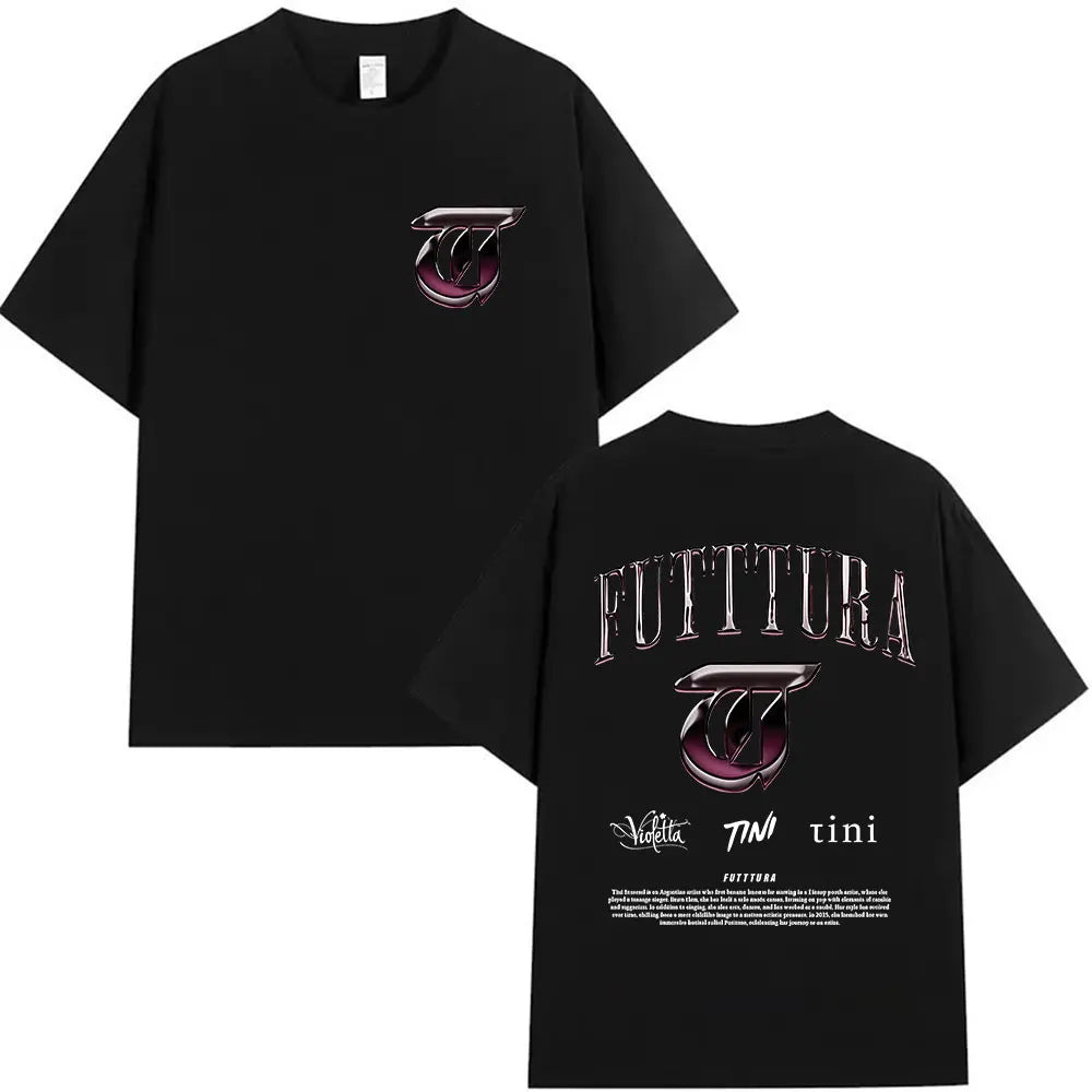 Singer TINI STOESSEL Futtura Tour New Album 2025 Graphic T-shirts Men Women Fashion Harajuku Short Sleeve Cotton Tees streetwear