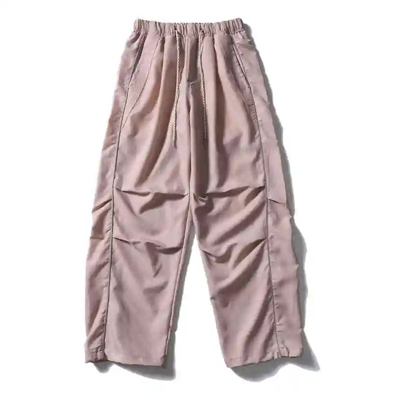 Korean Streetwear Waterproof Outdoor Utility Cargo Pants For Men Quick Dry Adjustable Hem Oversized Sport Casual Pants Trendy