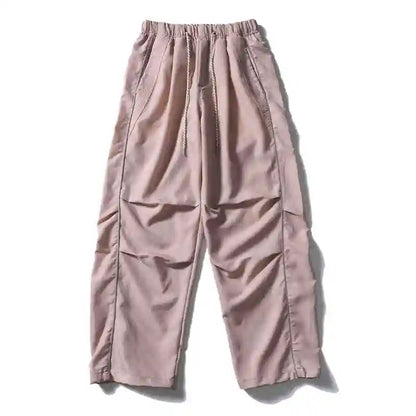 Korean Streetwear Waterproof Outdoor Utility Cargo Pants For Men Quick Dry Adjustable Hem Oversized Sport Casual Pants Trendy