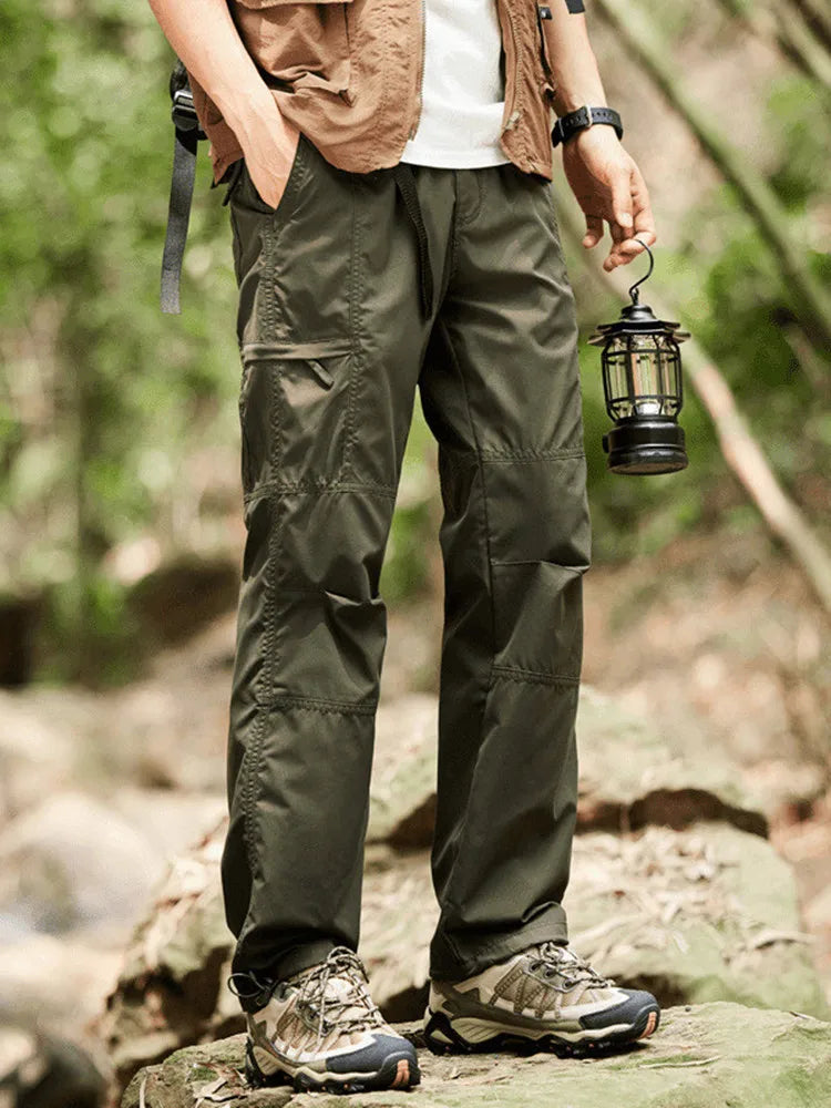 Quick-drying Hiking Pants 2026 Spring Summer Mountain Camp Outdoor Casual Cargo Pants Mens Waterproof Loose Breathable Trousers