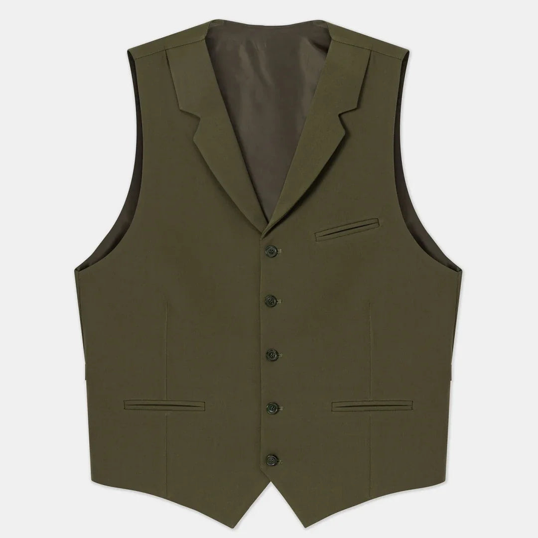Men Vest Beige With Lapel Solid Single Button Waistcoat For Wedding Birthday Banquet Party Business Daily Casual Men Suit Vest