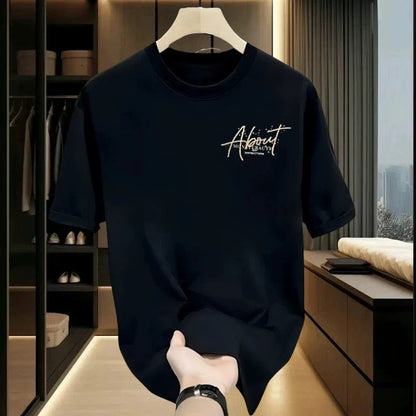 Men's Cotton  T-shirts 5XL  WhiteT Shirtfor Men Casual Summer Wear Fashion Butterfly Print Tee Shirts Black Men Clothing