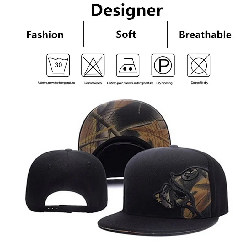 Unisex Helmeted Man Embroidery Hip-hop Hats Spring and Autumn Outdoor Adjustable Casual Baseball Caps Sunscreen Hat