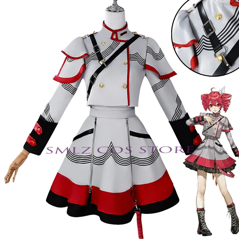 Wholesale Kasane Teto Cosplay Costume Anime Vtuber Cosplay Dress Halloween Party Women Performance Suit for  Kasane Teto Wig