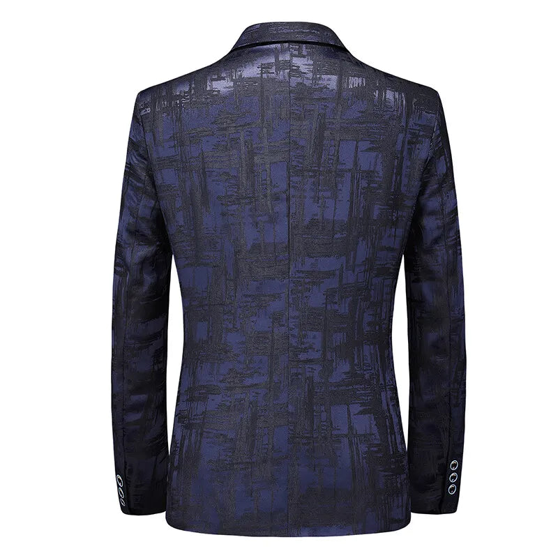 2026 New Men's Red Single-breasted V-neck Blazer Coat, Asian Fit Wedding Party Dress Jacket M-6XL New Arrivals