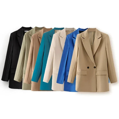 2025 Women's Blazers New Office Casual Blazer Woman Straight Outerwears Fashion Women's Tailoring Blazers for Women Coats