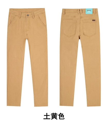 Classic Style 3 Colors Autumn Men's Slim Brown Jeans High Quality Business Casual High Stretch Denim Pants Male Brand Trousers