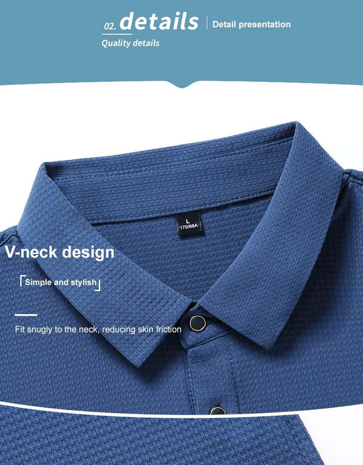 M-9XL Summer Polo Shirt Men New Breathable Mesh Ice Silk Quick-drying Short-sleeved T-shirt Elastic Sports Tops Men Clothing
