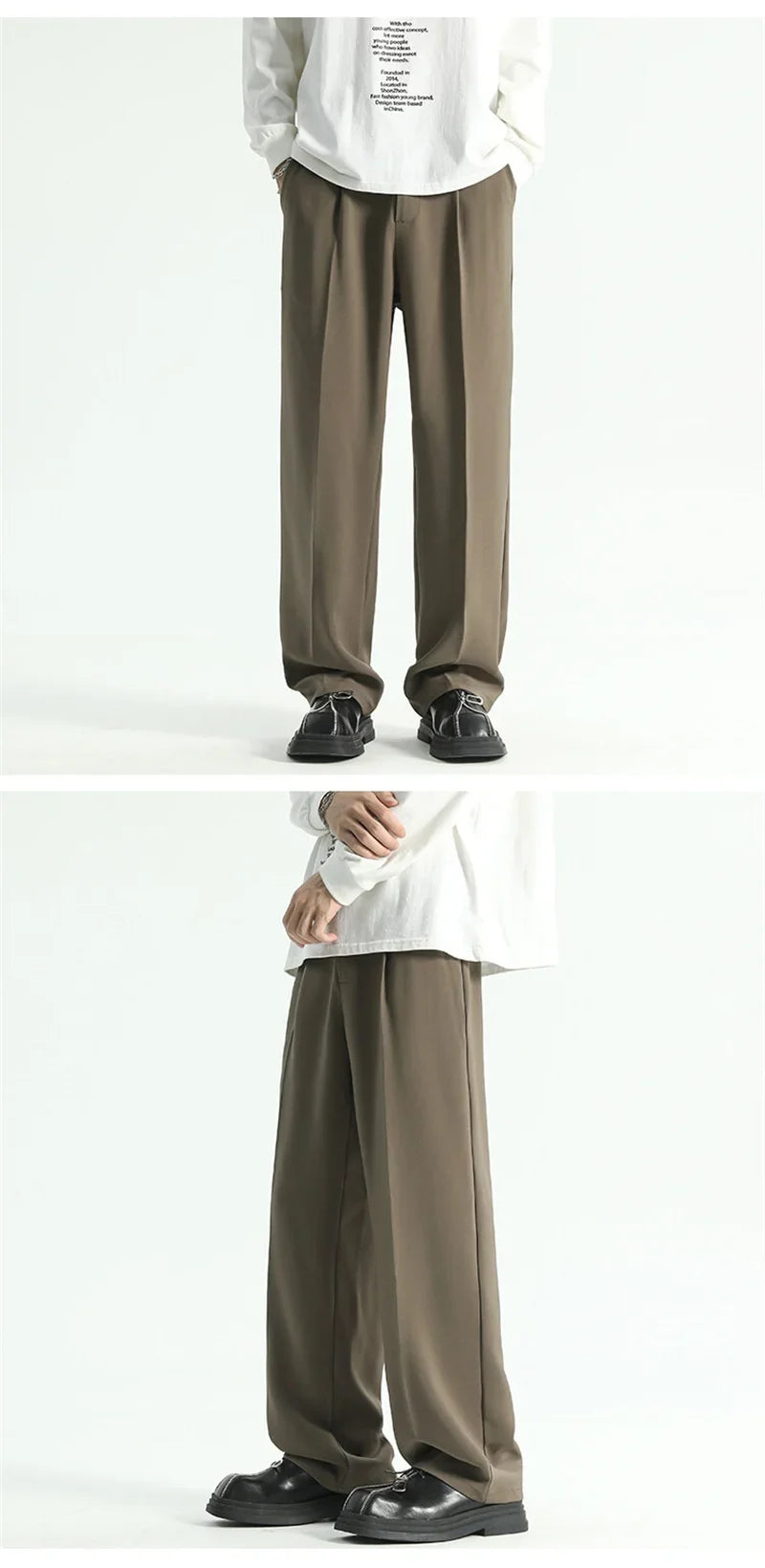 Men's Straight Pants Thin Man Black Comfortable Pant Summer Casual Streetwear Loose Trouser Japanese 5XL Trendy Fashion